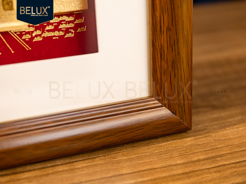 Tranh Khuê Văn Các Dát Vàng 24k 25x25cm